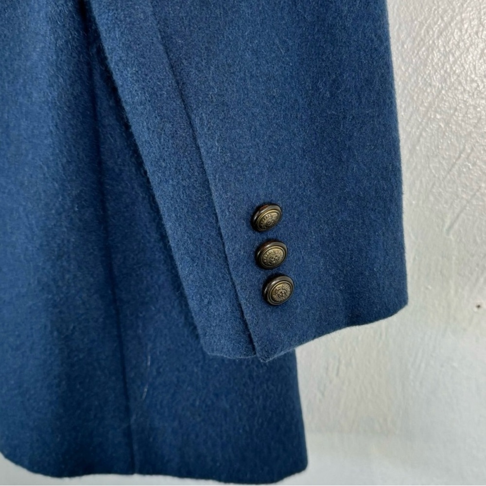 Vtg 100% Camel Hair Talbots blue preppy warm two button blazer.Size 10 - Picture 5 of 10